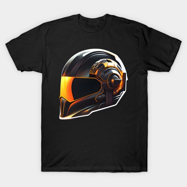 Super Bike Aggressive Looking Helmet T-Shirt by beluxe